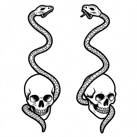 Skull Earrings Style E12