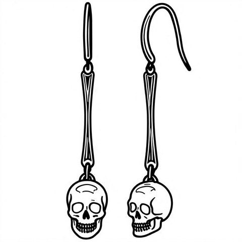 Skull Earrings Style E14