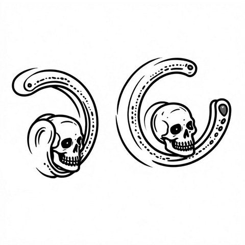 Skull Earrings Style E15