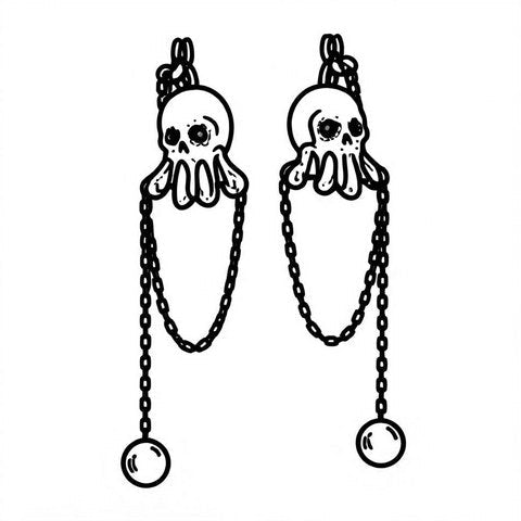Skull Earrings Style E16