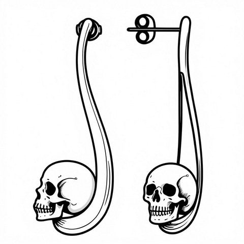 Skull Earrings Style E9