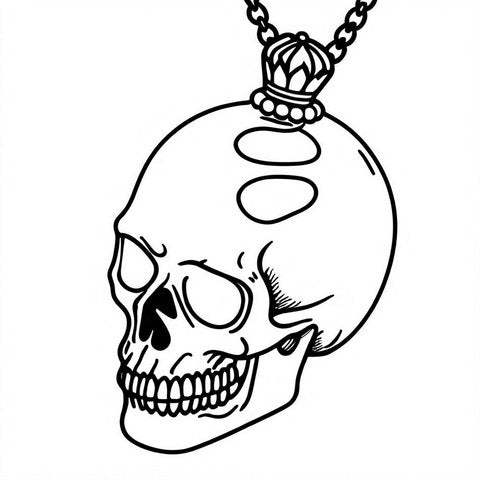 Skull Pendant Style P14