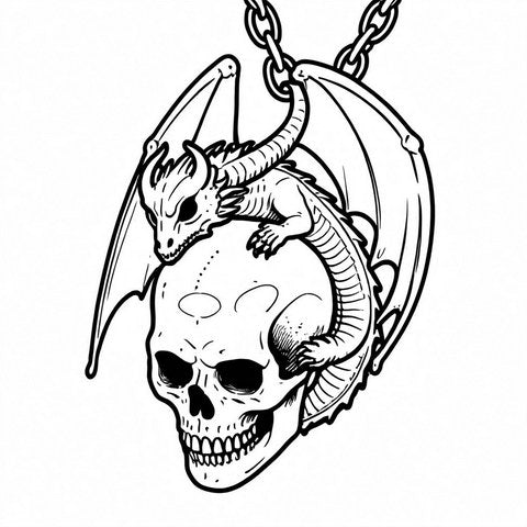 Skull Pendant Style P16