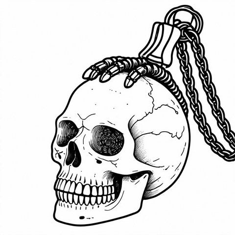 Skull Pendant Style P19