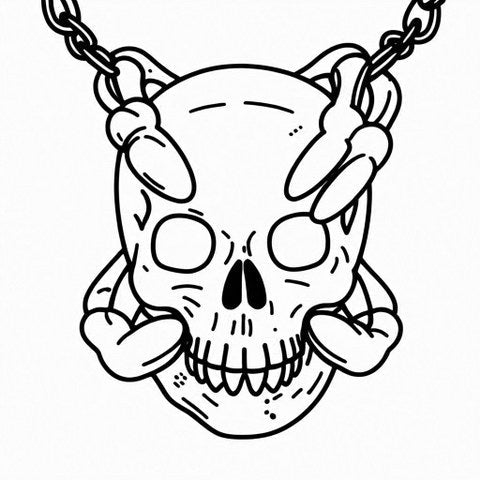 Skull Pendant Style P22