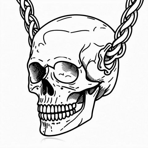 Skull Pendant Style P24