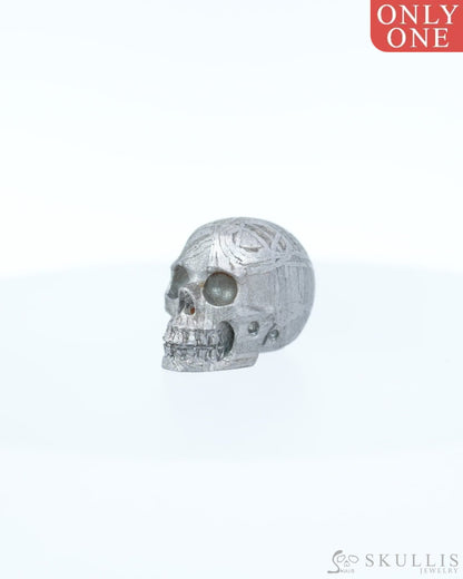 0.4’’ Sweden Meteorite Carved Gem Skull Skullis Realistic - 9800202 Tiny Gemstone Skull