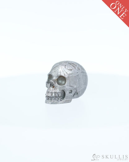 0.4’’ Sweden Meteorite Carved Gem Skull Skullis Realistic - 9800202 Tiny Gemstone Skull