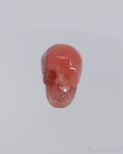 Gem Skull Of Rhodochrosite Carved Realistic Tiny Gemstone