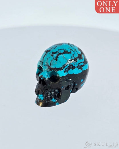 Gem Skull Of Turquoise Carved Realistic Tiny Gemstone