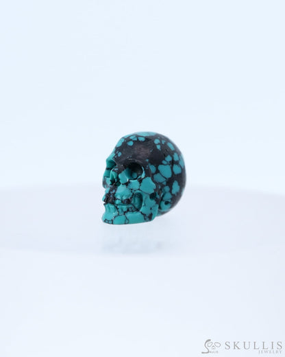 0.5’’ Turquoise Carved Gem Skull Skullis Realistic - 0800046 Tiny Gemstone Skull
