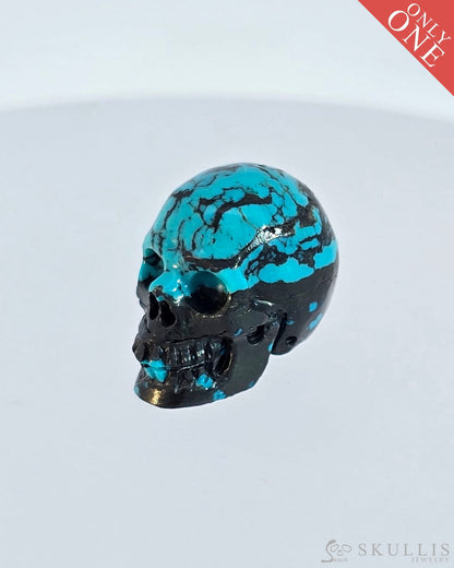 Gem Skull Of Turquoise Carved Realistic Tiny Gemstone