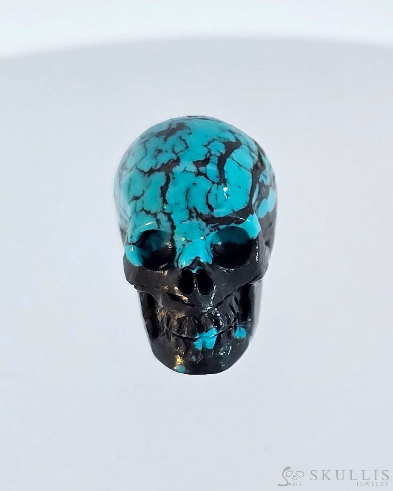 Gem Skull Of Turquoise Carved Realistic Tiny Gemstone