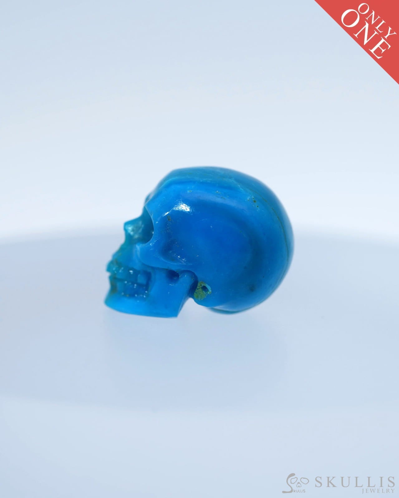 0.6’’ Que Sera Stone Llanite Carved Gem Skull Skullis Realistic - 0800009 Tiny Gemstone