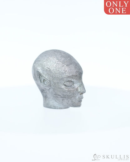 0.6’’ Sweden Meteorite Hand Carved Fairy Elf Alien Crystal Skull- 9800204 Tiny Gemstone Skull