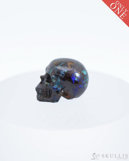 0.7’’ Matrix Opal Carved Gem Skull Skullis Realistic - 0500038 Tiny Gemstone Skull