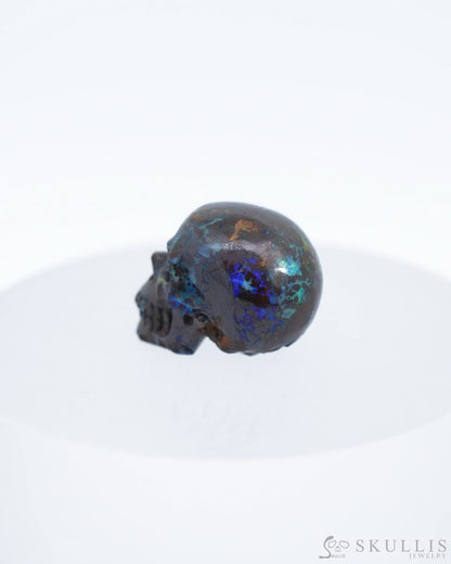 0.7’’ Matrix Opal Carved Gem Skull Skullis Realistic - 0500038 Tiny Gemstone Skull