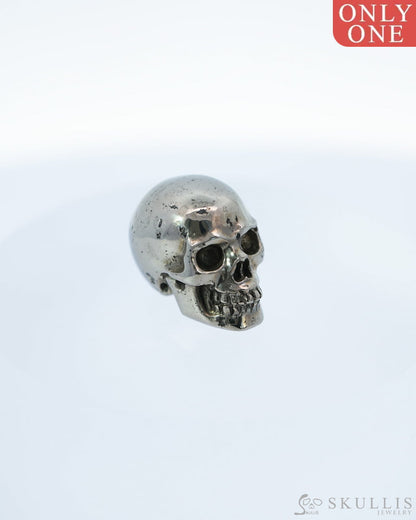 0.7’’ Pyrite Carved Gem Skull Skullis Realistic - 9500096 Tiny Gemstone