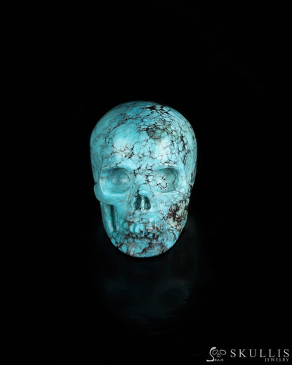0.7’’ Turquoise Carved Gem Skull Skullis Realistic - 0500070 Tiny Gemstone Skull