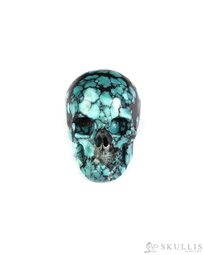 0.7’’ Turquoise Carved Gem Skull Skullis Realistic - 0500071 Tiny Gemstone Skull