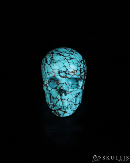 0.7’’ Turquoise Carved Gem Skull Skullis Realistic - 0500072 Tiny Gemstone Skull