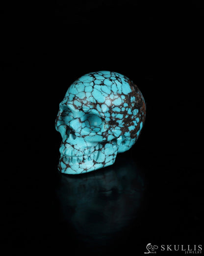 0.7’’ Turquoise Carved Gem Skull Skullis Realistic - 0500072 Tiny Gemstone Skull