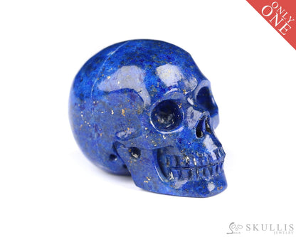 Gem Skull Of Lapis Lazuli Carved Realistic Tiny Gemstone