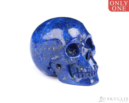 Gem Skull Of Lapis Lazuli Carved Realistic Tiny Gemstone