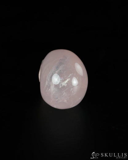 0.8’’ Rose Quartz Carved Gem Skull Skullis Realistic - 9900594 - Tiny Gemstone Skull