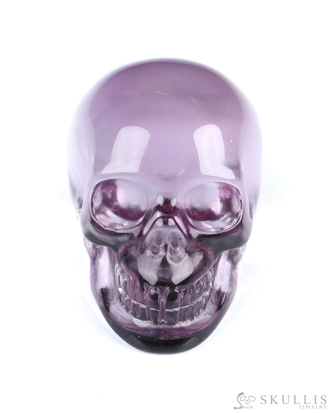 Gem Skull Of Amethyst Carved Realistic Tiny Gemstone