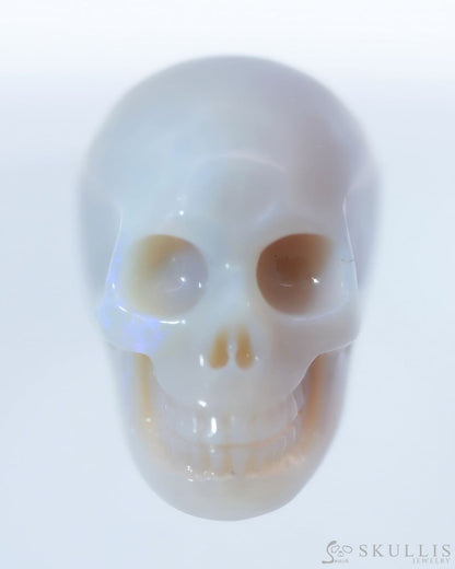 0.9’’ Australian Opal Carved Gem Skull Skullis Realistic - 0500006 Tiny Gemstone