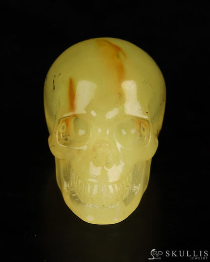 Gem Skull Of Baltic Amber Carved Realistic Tiny Gemstone