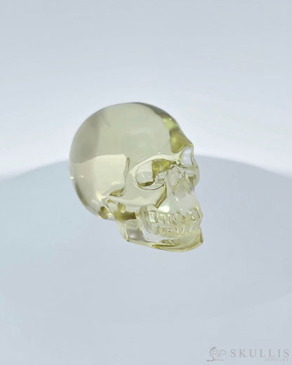 0.9’’Citrine Carved Gem Skull Skullis Realistic - 9500069 Tiny Gemstone