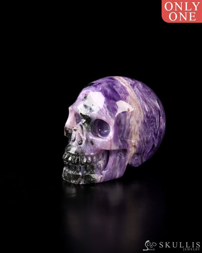 0.9’’ Carnelian Carved Gem Skull Skullis Realistic - 9800025 Tiny Gemstone