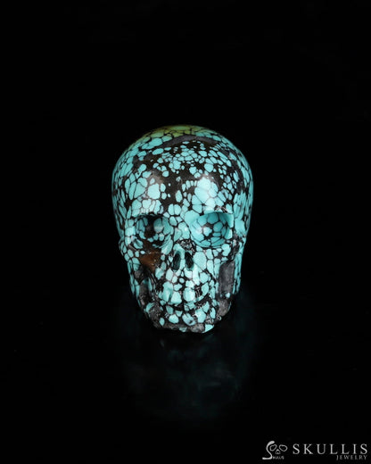 0.9’’ Turquoise Carved Gem Skull Skullis Realistic - 0500069 Tiny Gemstone Skull