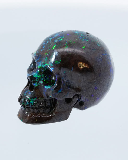 Super Flash 0.7" Opal Carved Gem Skull, Skullis Realistic - 0500008