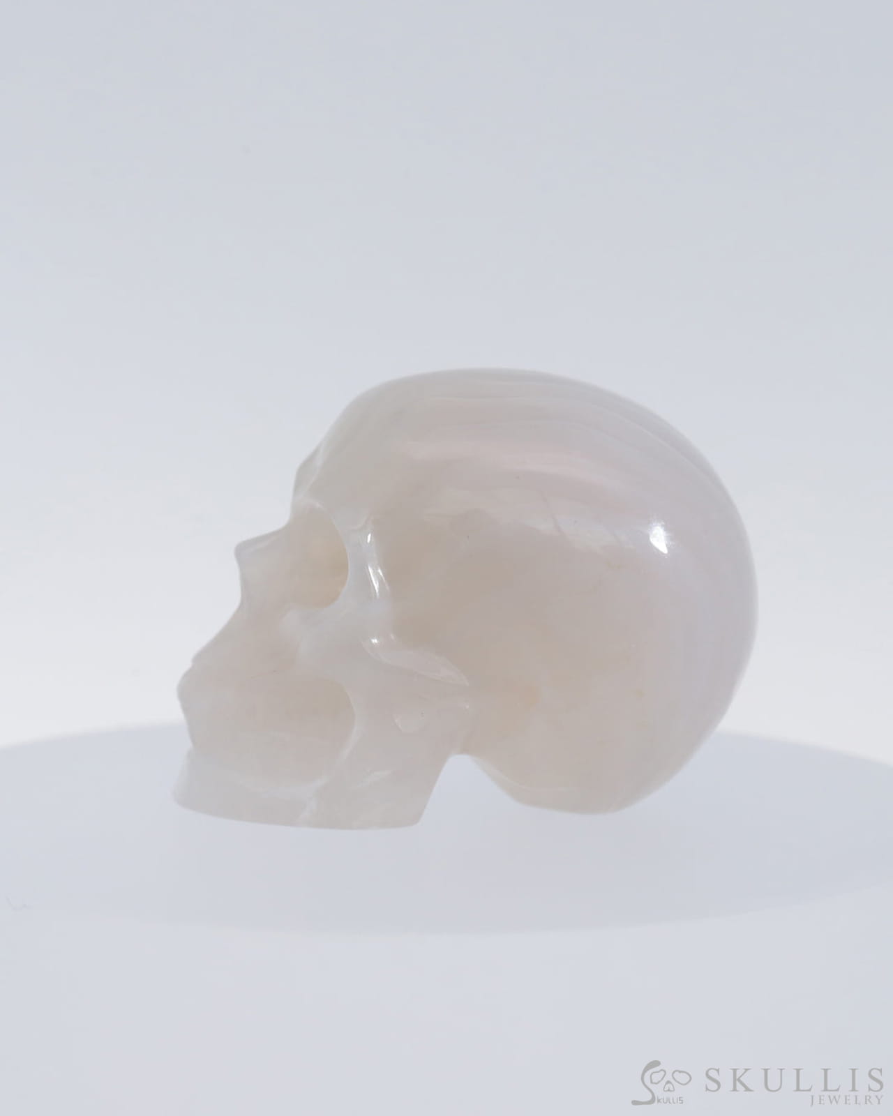 Gem Skull Of Agate Carved Realistic Tiny Gemstone