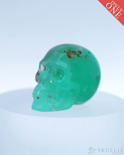 1.3’’ Chrysoprase Fluorite Carved Gem Skull Skullis Realistic - 9800090 Tiny Gemstone