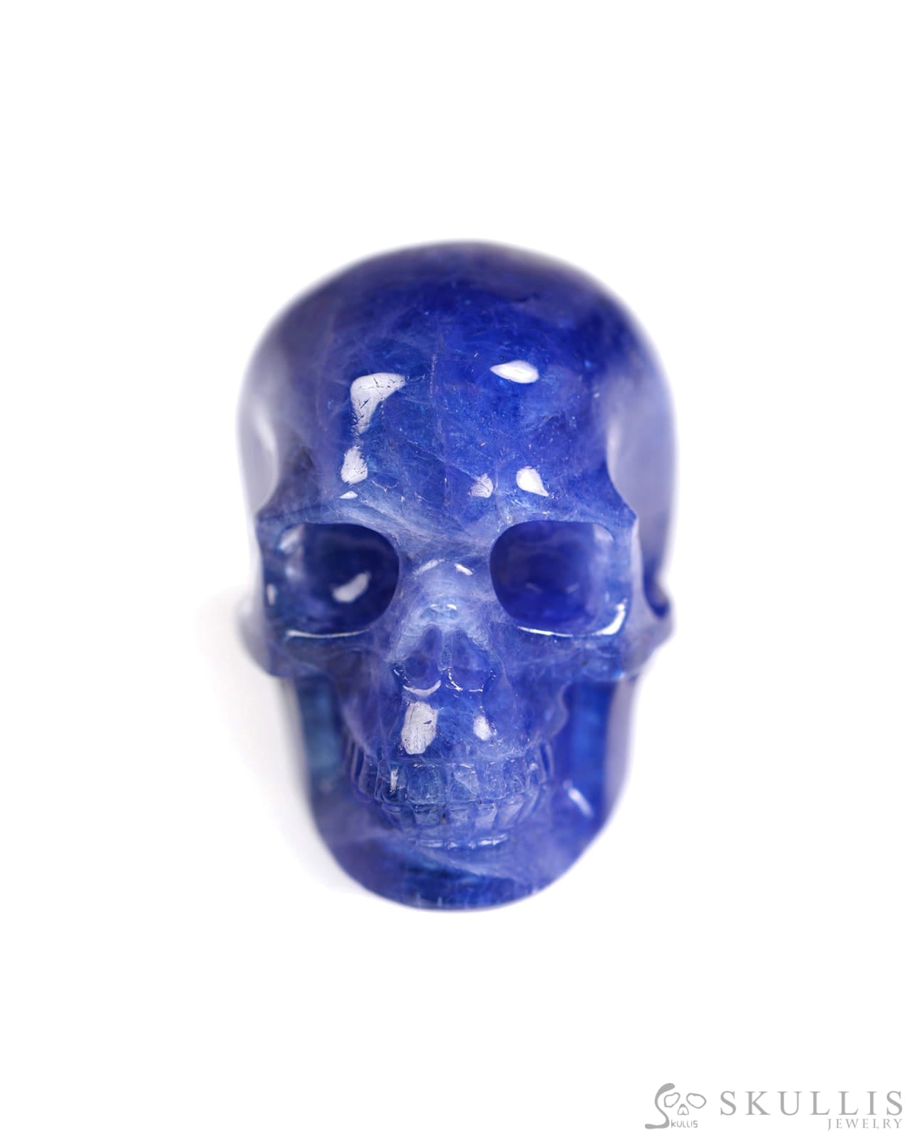 1.3’’ Tanzanite Carved Gem Skull Skullis Realistic - 8900349 Tiny Gemstone Skull