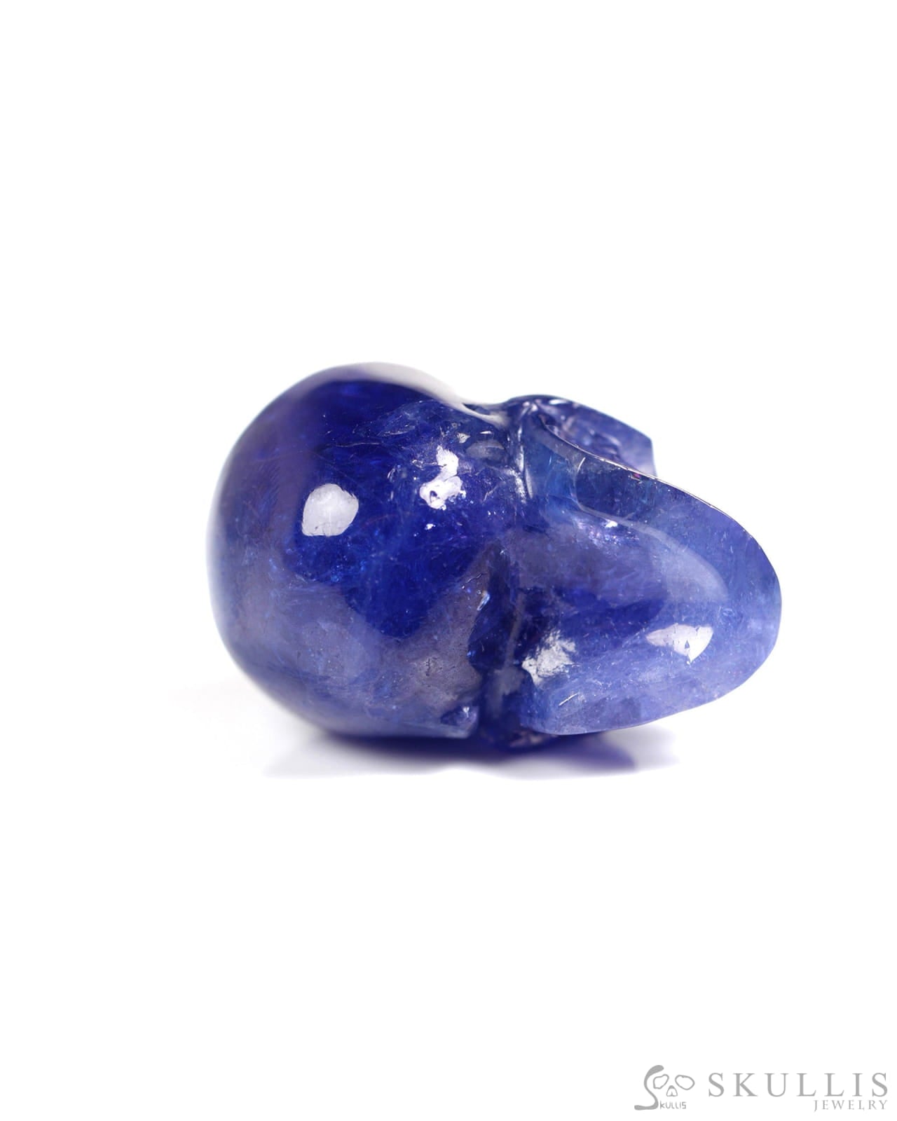1.3’’ Tanzanite Carved Gem Skull Skullis Realistic - 8900349 Tiny Gemstone Skull