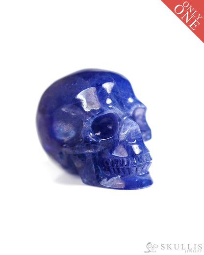 1.3’’ Tanzanite Carved Gem Skull Skullis Realistic - 8900349 Tiny Gemstone Skull