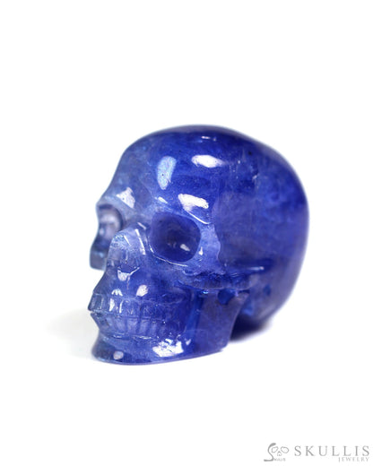 1.3’’ Tanzanite Carved Gem Skull Skullis Realistic - 8900349 Tiny Gemstone Skull