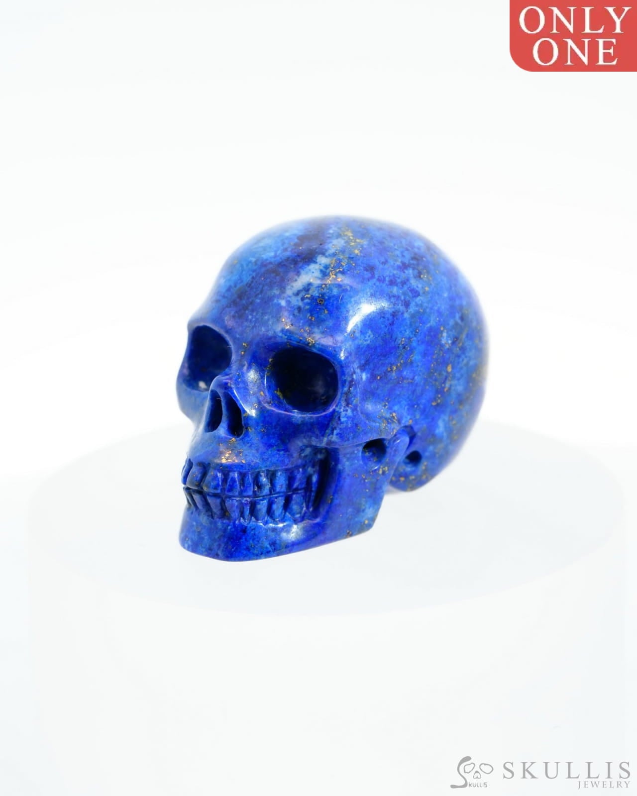 1.5’’ Lapis Lazuli Carved Gem Skull Skullis Realistic - 9500190 Tiny Gemstone Skull