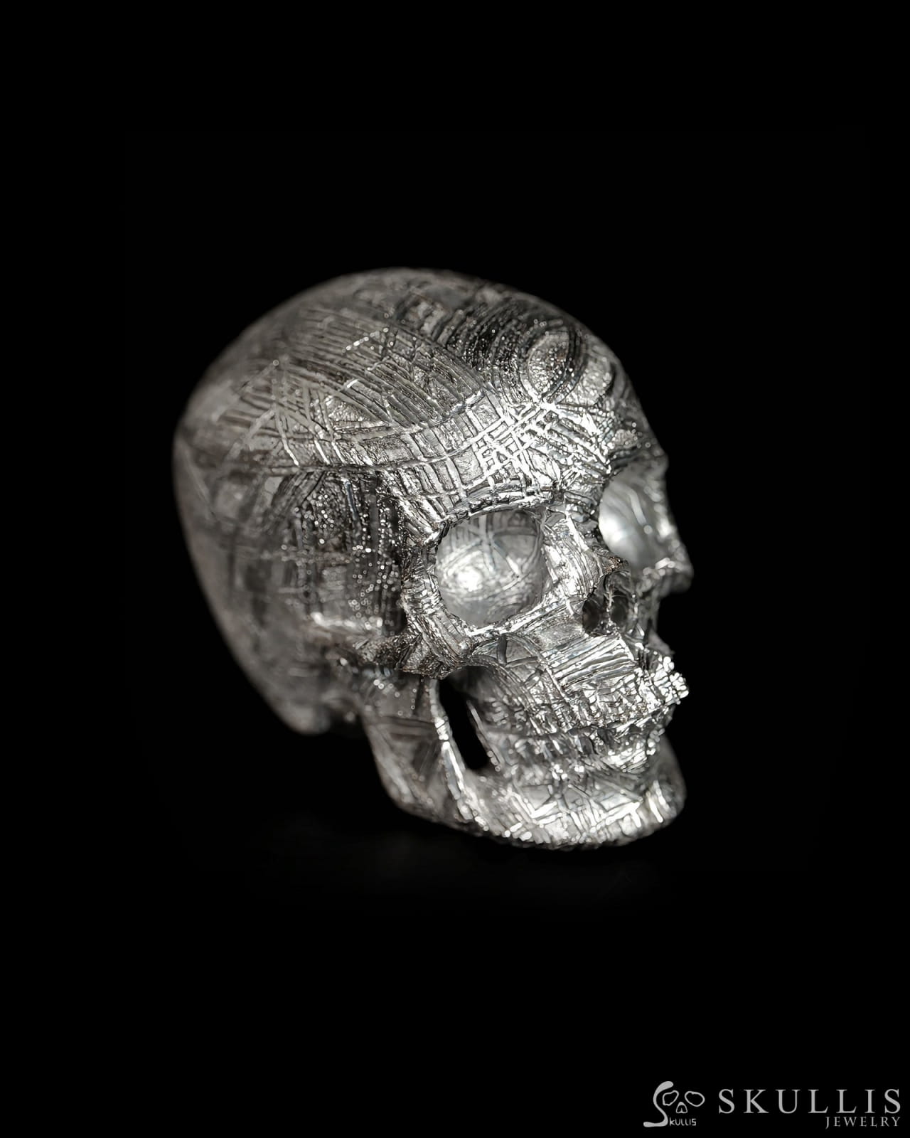 1.5’’ Sweden Meteorite Carved Gem Skull Skullis Super Realistic - 9500250 - Tiny Gemstone Skull