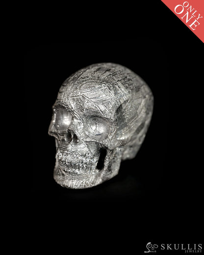 1.5’’ Sweden Meteorite Carved Gem Skull Skullis Super Realistic - 9500250 - Tiny Gemstone Skull