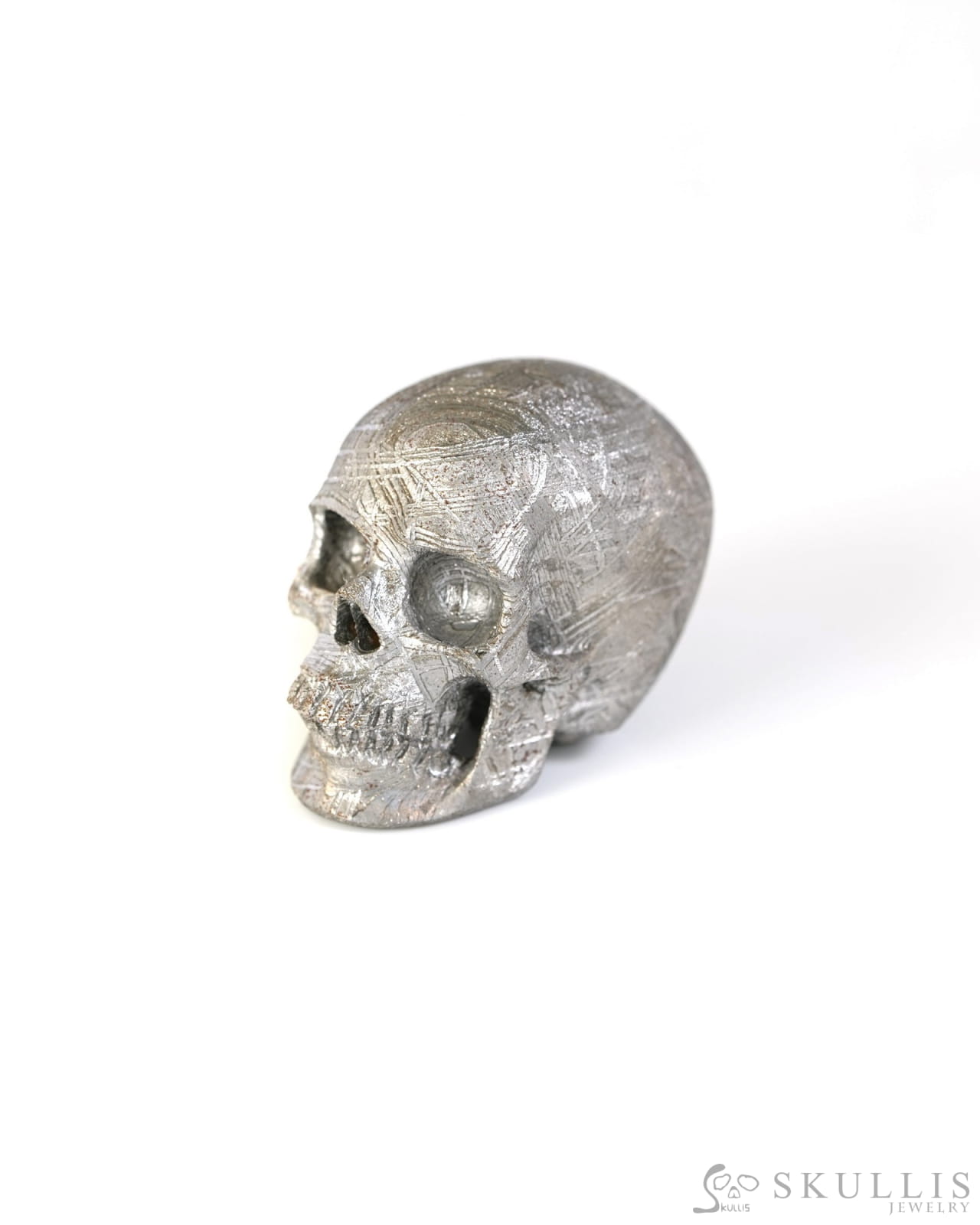 1.1’’ Sweden Meteorite Carved Gem Skull Skullis Super Realistic - 9500250 Tiny Gemstone Skull