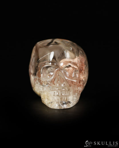 1.6’’ Phantom Quartz Rock Crystal Hand Carved Crystal Skull Sculpture Crystal Healing - 9900529 - Tiny Gemstone Skull