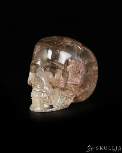 1.6’’ Phantom Quartz Rock Crystal Hand Carved Crystal Skull Sculpture Crystal Healing - 9900529 - Tiny Gemstone Skull