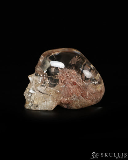 1.6’’ Phantom Quartz Rock Crystal Hand Carved Crystal Skull Sculpture Crystal Healing - 9900529 - Tiny Gemstone Skull