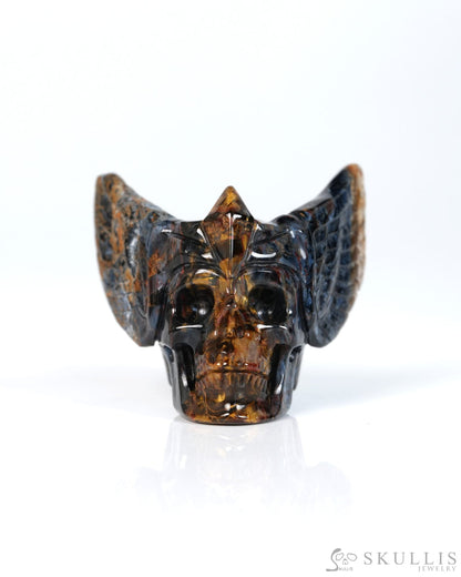 1.9’’ Pietersite Hand Carved Guardian Crystal Skull Sculpture Crystal Healing - Y9900358 - Tiny Gemstone Skull